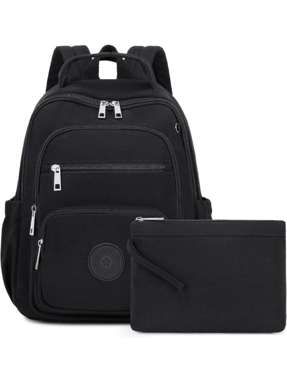 Stylish Mini Backpack for Women, 2pcs Small Bookbag Purse with Wallet & Luggage
